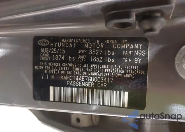 KMHCT4AE7GU003417: 44245666