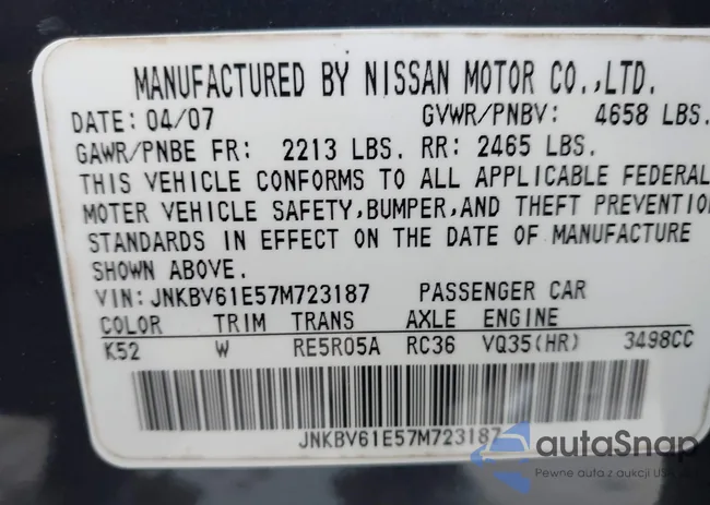 JNKBV61E57M723187: 44245809