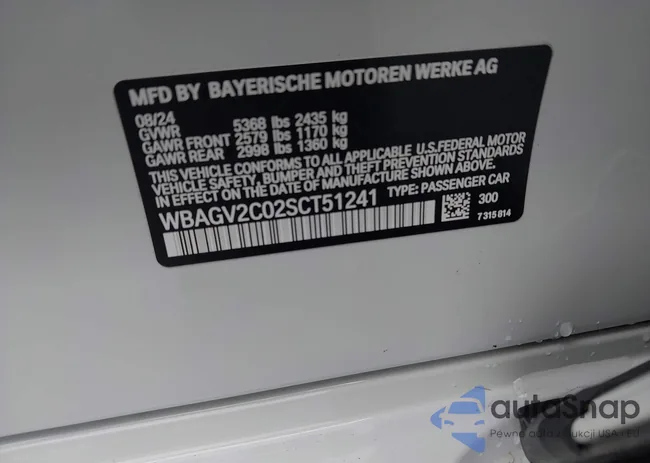 WBAGV2C02SCT51241: 44245841