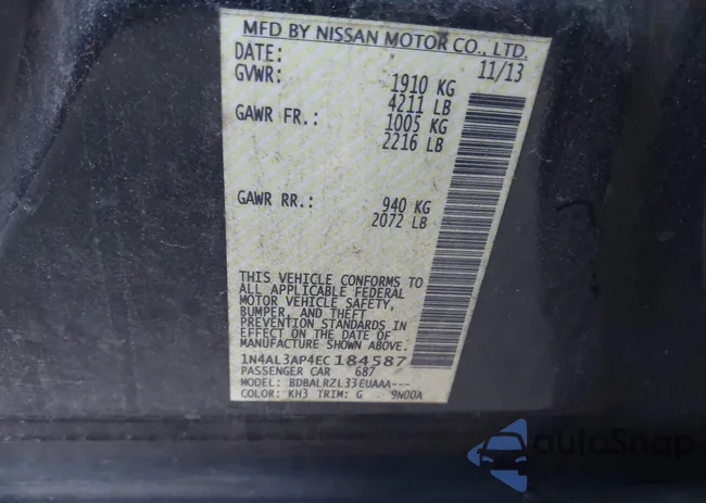 1N4AL3AP4EC184587: 44244911