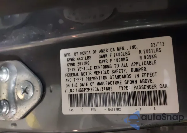 1HGCP2F85CA134889: 44245092