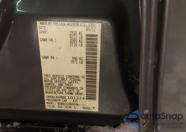 1N4AL3AP6DC101224: 44245102