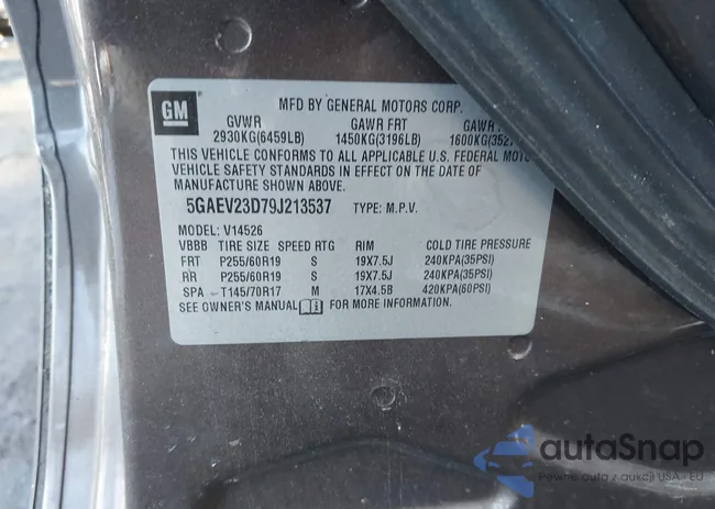 5GAEV23D79J213537: 44246287