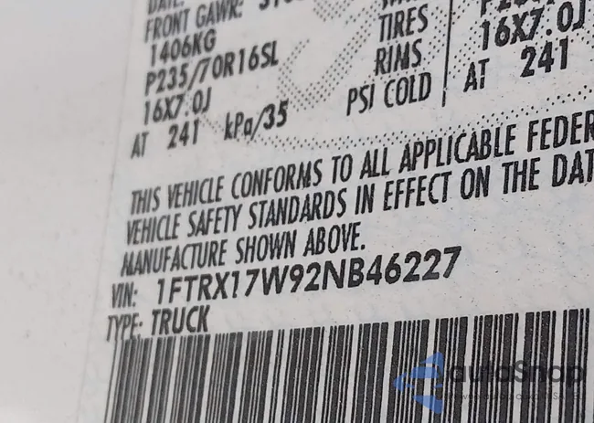 1FTRX17W92NB46227: 44246300