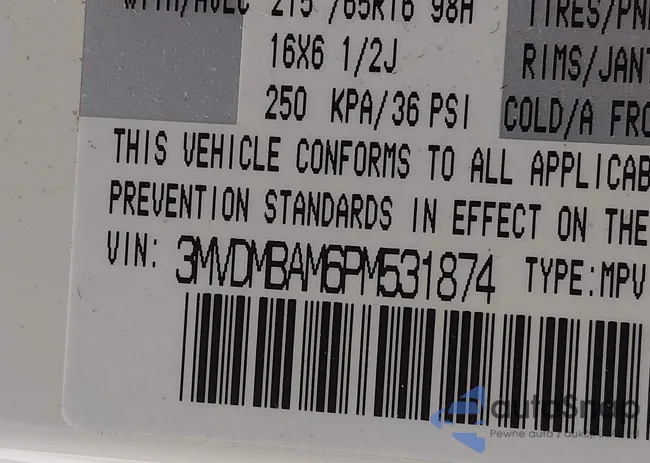 3MVDMBAM6PM531874: 44246382