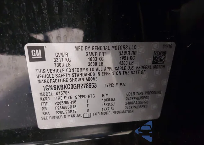 1GNSKBKC0GR278853: 44246568