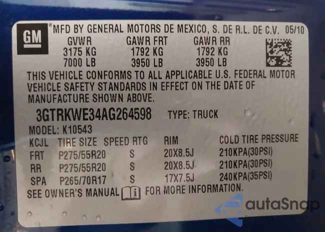 3GTRKWE34AG264598: 44246579