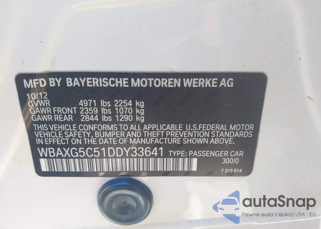 WBAXG5C51DDY33641: 44246620