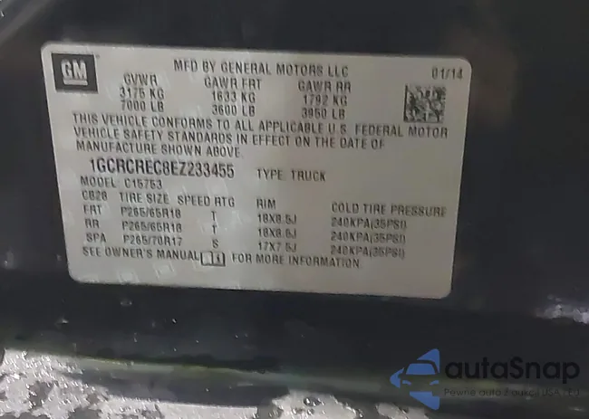 1GCRCREC8EZ233455: 44246651