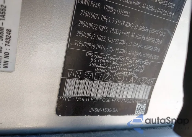 SALWZ2REXLA743248: 44246710