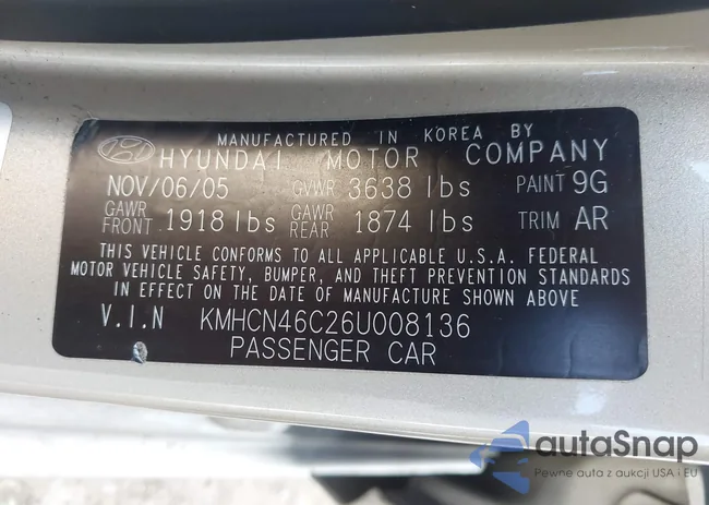 KMHCN46C26U008136: 44246774