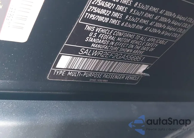 SALWR2EF2GA556851: 44245860