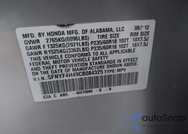 5FNYF4H49CB084325: 44245877