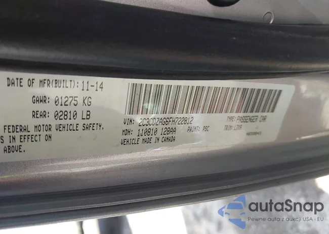 2C3CDZAG6FH722812: 44245880