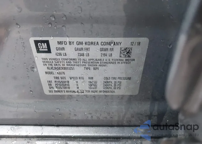 KL4CJASB2KB811251: 44245955