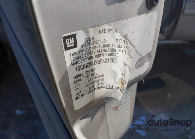 1GCHK29UX5E321200: 44246056