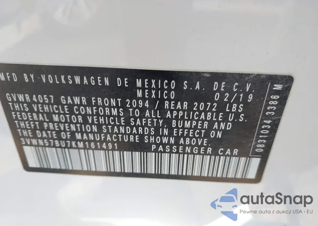 3VWN57BU7KM161491: 44246077