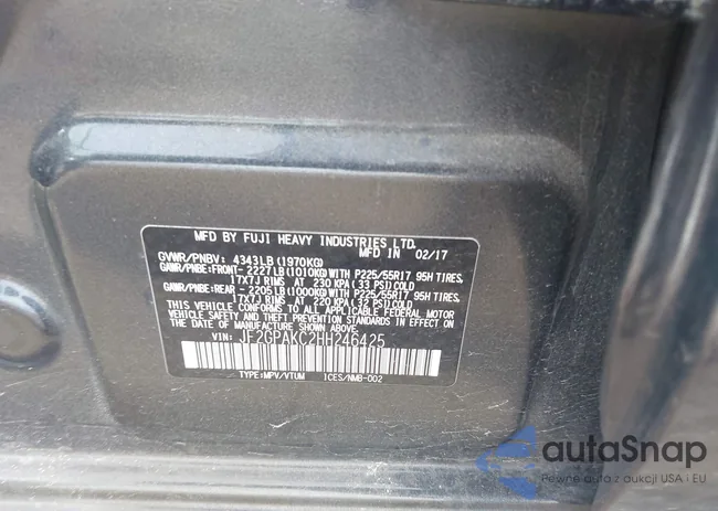 JF2GPAKC2HH246425: 44246135