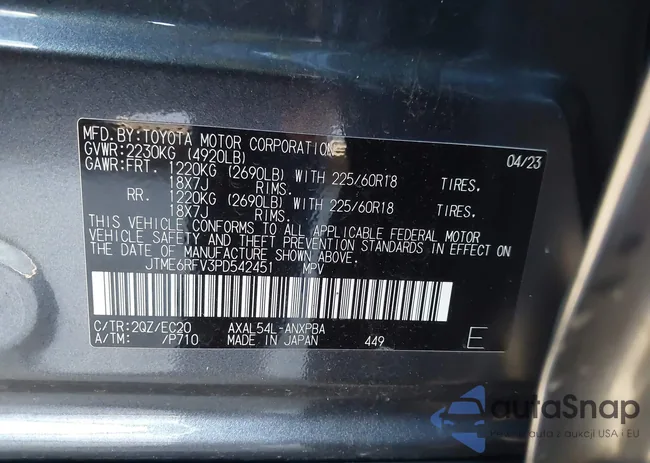 JTME6RFV3PD542451: 44246150