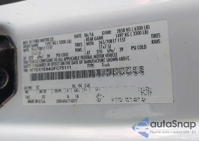 1FTEX1E84GFC75111: 44246207