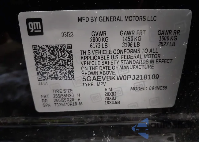 5GAEVBKW0PJ218109: 44247383