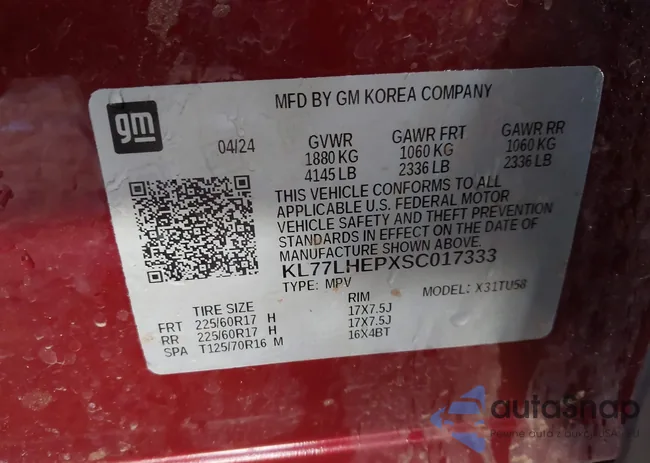 KL77LHEPXSC017333: 44247414