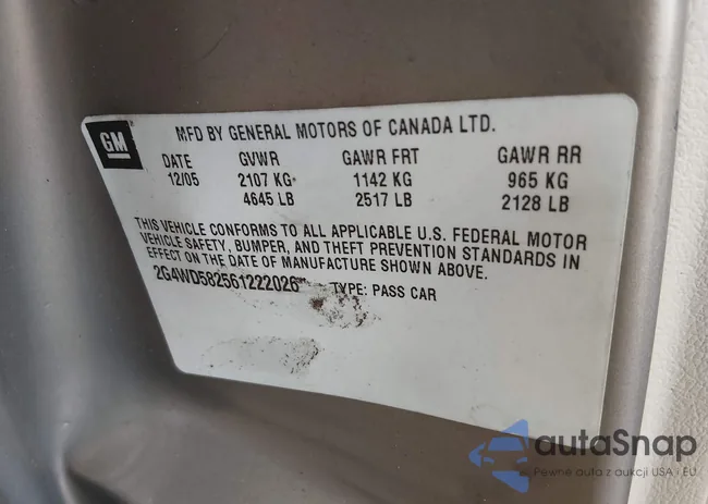 2G4WD582561222026: 44247437