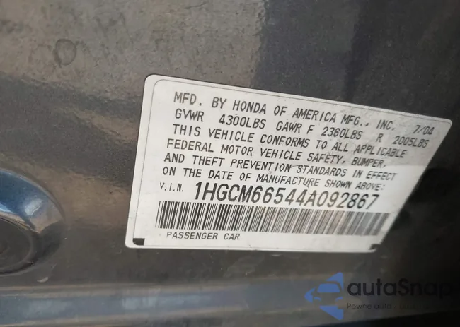 1HGCM66544A092867: 44247593