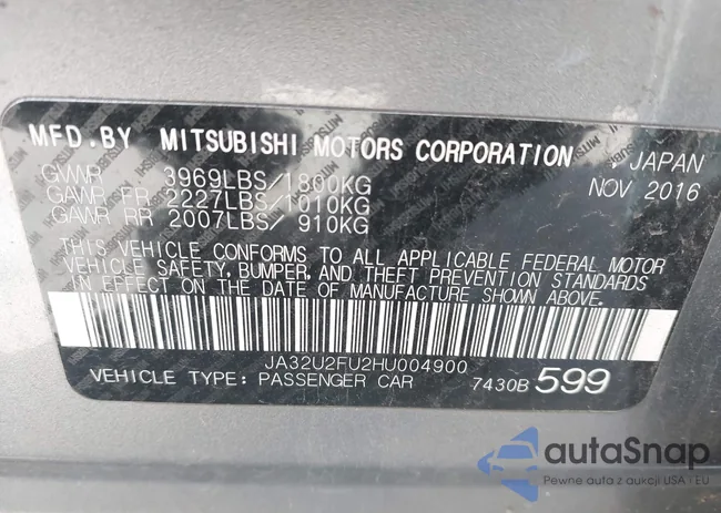 JA32U2FU2HU004900: 44247615