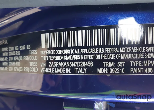 ZASPAKAN5N7D28456: 44247720