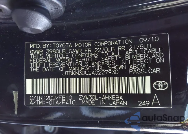 JTDKN3DU2A0227930: 44247782