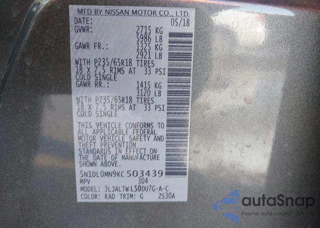 5N1DL0MN9KC503439: 44246955