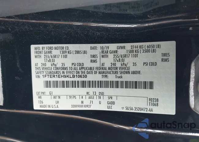 1FTER1EH9KLB10630: 44247074