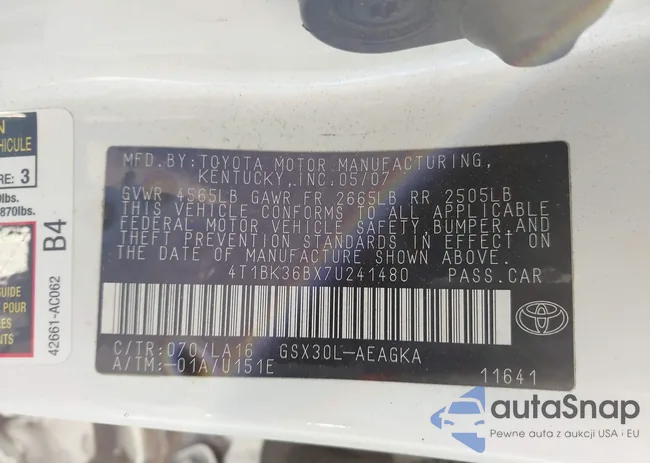 4T1BK36BX7U241480: 44248516