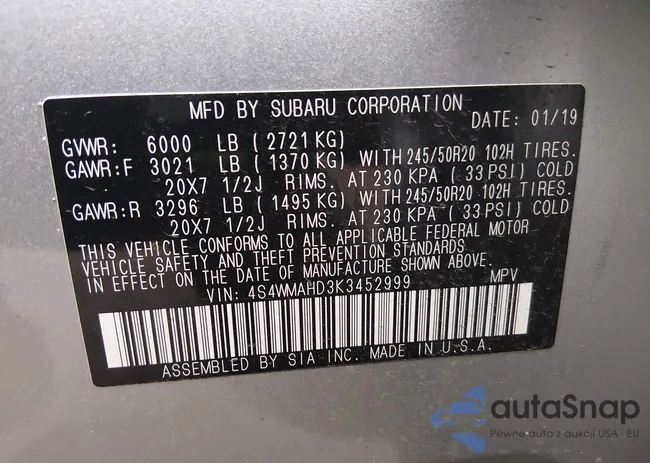 4S4WMAHD3K3452999: 44248520