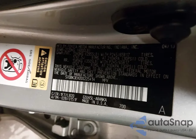 5TDBK3EH2DS225414: 44248718