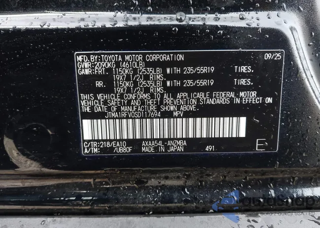 JTMA1RFV0SD117694: 44247856