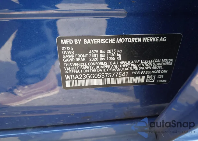 WBA23GG05S7S77541: 44247900