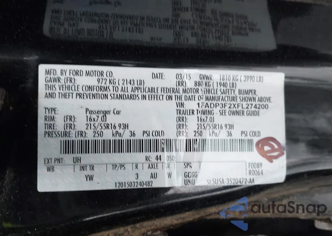 1FADP3F2XFL274200: 44248002