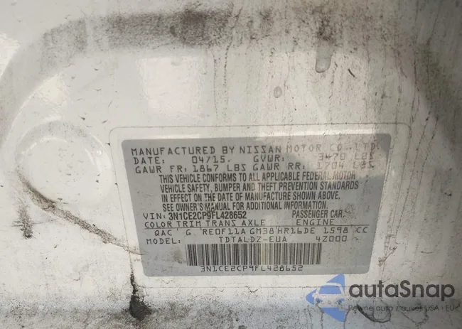 3N1CE2CP9FL428652: 44249363