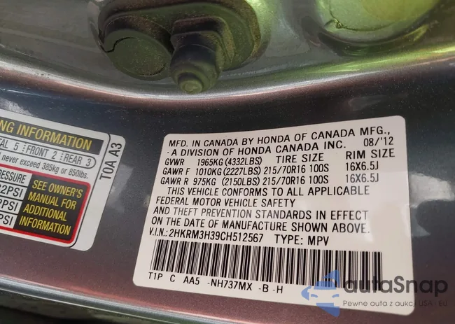 2HKRM3H39CH512567: 44249498