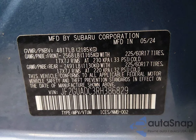 JF2GUADC3RH386829: 44249710