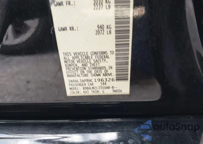 1N4AL3AP8HC196326: 44249748