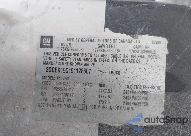 2GCEK19C191128607: 44249753