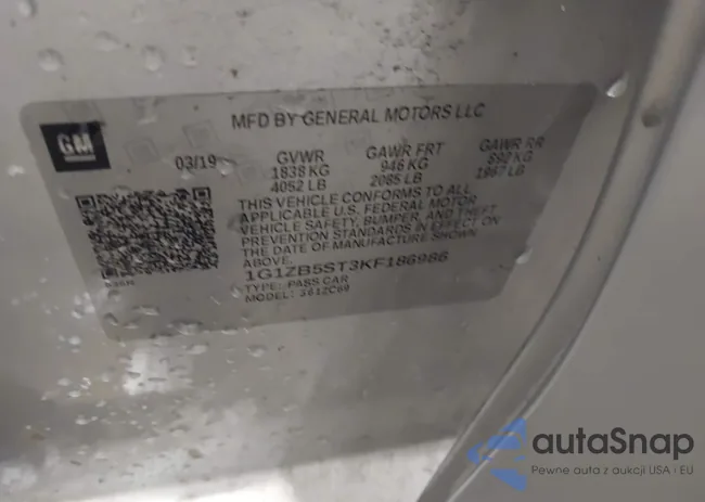 1G1ZB5ST3KF186986: 44249042