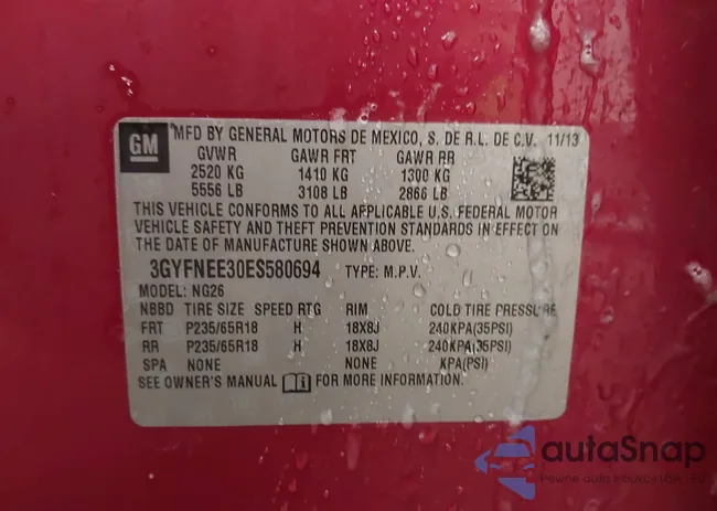 3GYFNEE30ES580694: 44249223