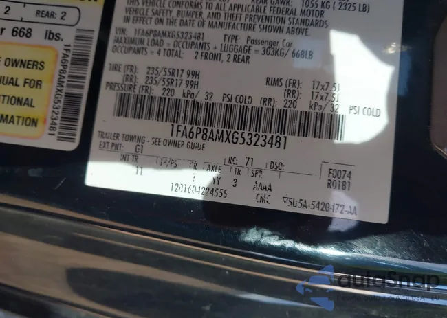 1FA6P8AMXG5323481: 44250251