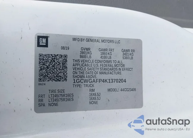 1GCWGAFP4K1370204: 44250305