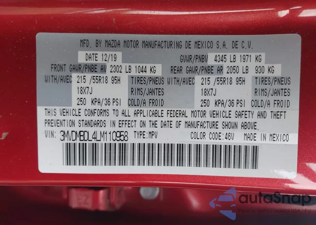 3MVDMBDL4LM110958: 44250534