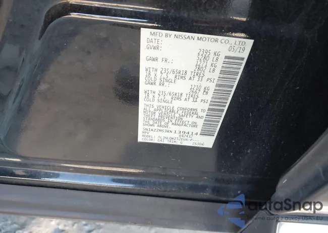 5N1AZ2MS3KN139414: 44250683